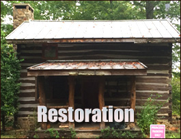 Historic Log Cabin Restoration  Farmville, North Carolina